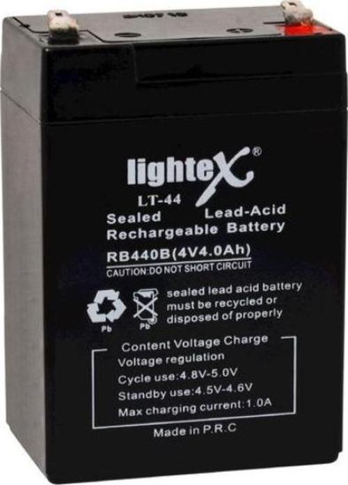 LIGHTEX LT-44 4 VOLT - 4 AMPER KURU AKÜ (IŞILDAK AKÜSÜ) 