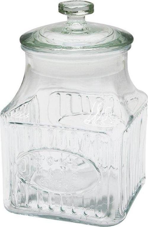 LİZZY ORTA VAKUM KAPAKLI ÇİZGİLİ CAM KAVANOZ 