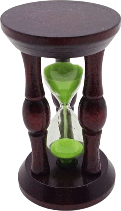 MİNİ AHŞAP STANDLI CAM KUM SAATİ