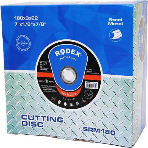 METAL KESİCİ DİSK 180X3X22MM FOR METAL
