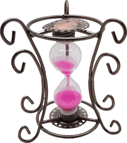 METAL STANDLI CAM KUM SAATİ 