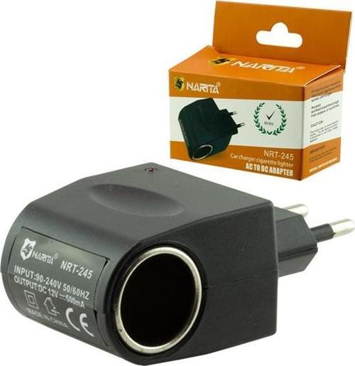 NARİTA NRT-245 AC TO DC ÇAKMAK FİŞİ 220 VOLT ÇEVİRİCİ ADAPTÖR 