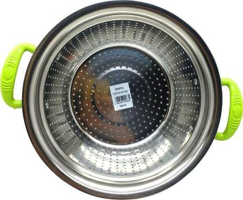 PLASTİK RENKLİ KULP METAL SEPET SÜZGEÇ 26CM.