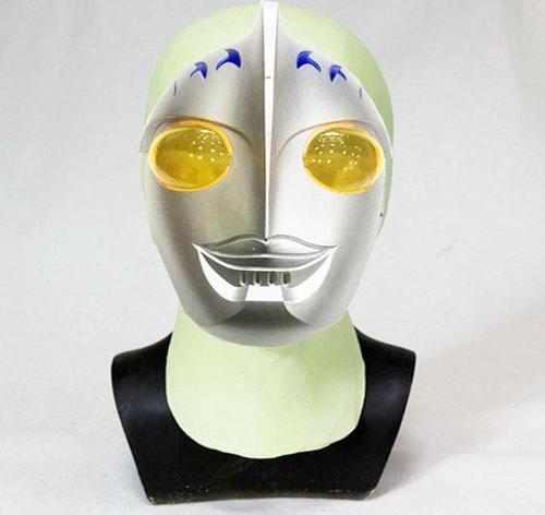 Plastik Uzaylı Maskesi Halloween Robot Maskesi 