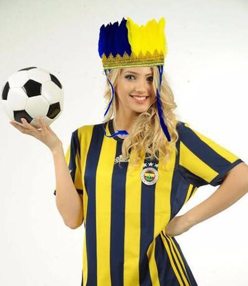 Sarı Lacivert Fenerbahçe Taraftar Tüylü Saç Bandı 