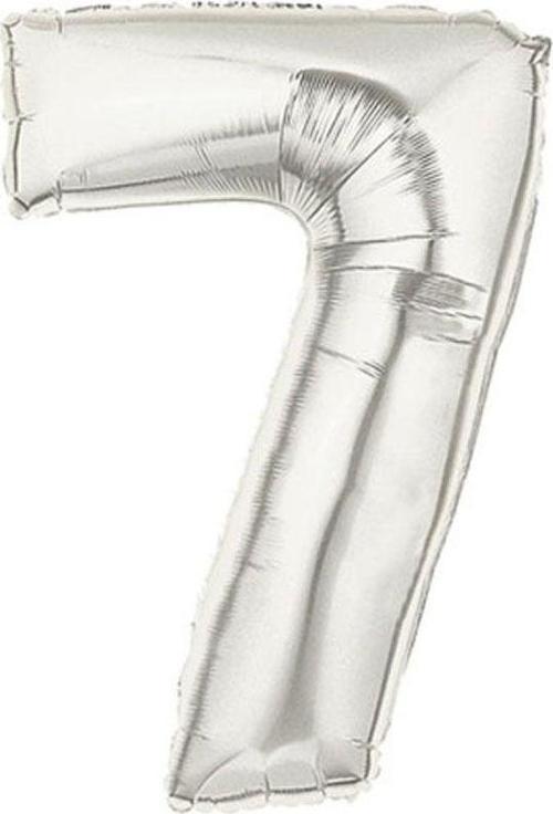 Şekilli Supershape Silver Rakam Folyo Balon 7 Numara 