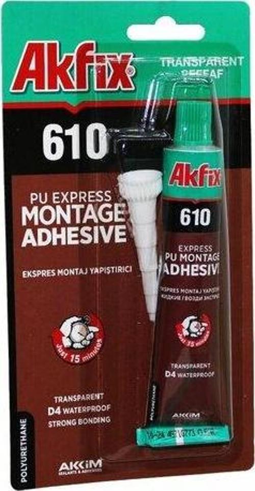 Şeffaf Ekspres Montaj Yapıştırıcı Tüp 50 Ml - 30 Adet  