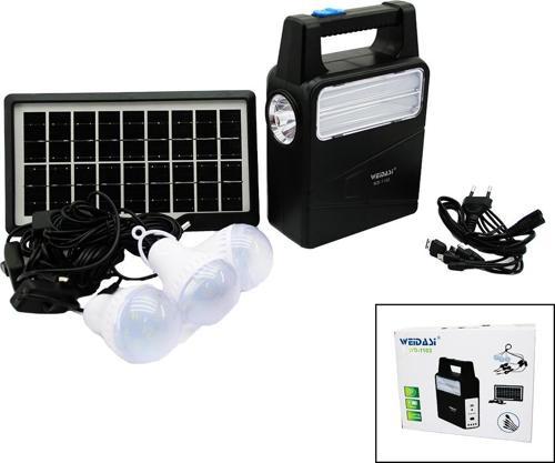 SOLAR SEYYAR PANELLİ - FİŞ ŞARJLI 2İN1 DİKEY MODEL EL FENERİ  - 3 ADET  AMPUL KABLOLU - POWERBANK (4