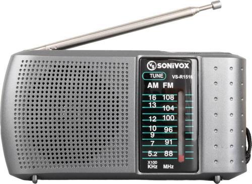 SONIVOX VS-R1516 GRİ RENK ANALOG RADYO 