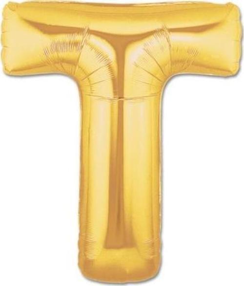 T Harf Folyo Balon Altın Renk  40 inç 