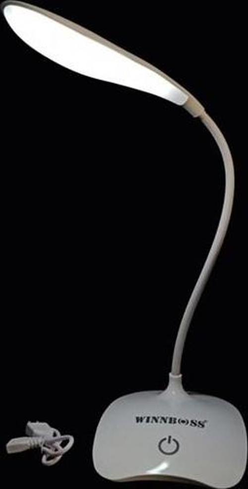 USB Şarj Olabilen 360 Derece Oynar Başlıklı Beyaz Işıklı Dokunmatik Dimmerli Led Aydınlatmal 