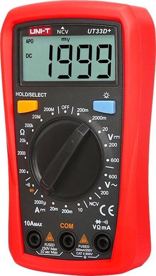 UNI-T UT-33D+ PLUS DIGITAL ÖLÇÜ ALETİ MULTİMETRE 