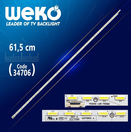 V500D2-LS1-TREM1- 56 LED 61.5 CM - (RİGHT) - (WK-692)