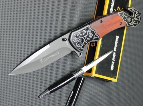 21 cm İşlemeli Browning Çakı ve Kalem Çakı