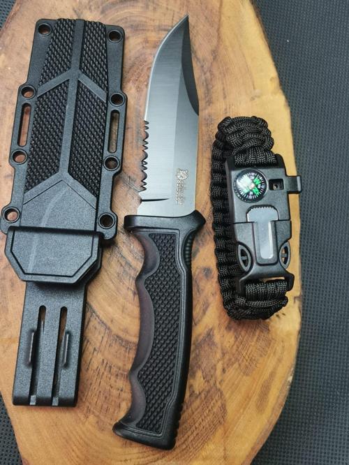 Kamp Outdoor 21 cm Avcı Bıçağı ve Paracord Bileklik Seti 