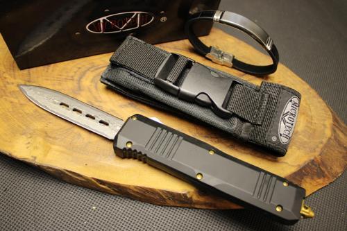 Microtech 23 cm Damascus Çift Ağızlı İçten Çıkmalı Çakı