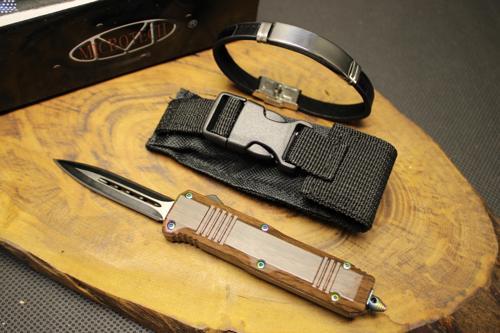 Microtech İçten Çıkmalı Çakı Ahşap Renk Kaplamalı 