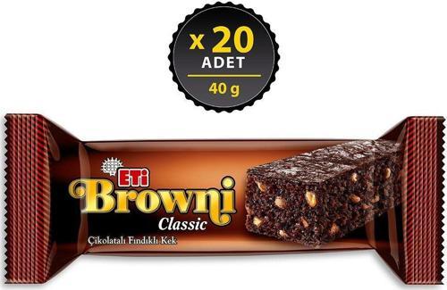 Browni Classic Çikolatalı Fındıkli Kek 40 g x 20 Adet