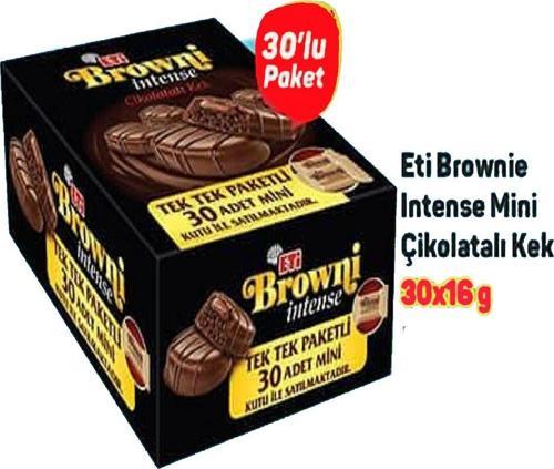 Browni Intense Mini Çikolatalı Tek Tek Paketli 27 Adet 16 Gr. Çikolata
