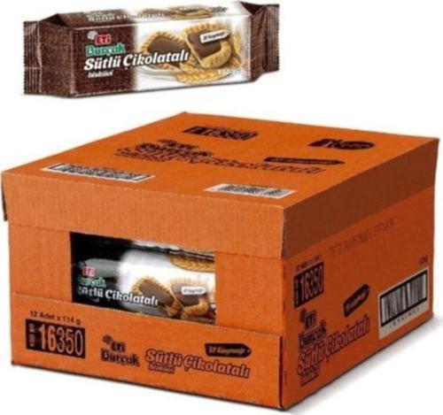 Burçak Sütlü Çikolatalı Bisküvi 114 Gr. X 12 Adet