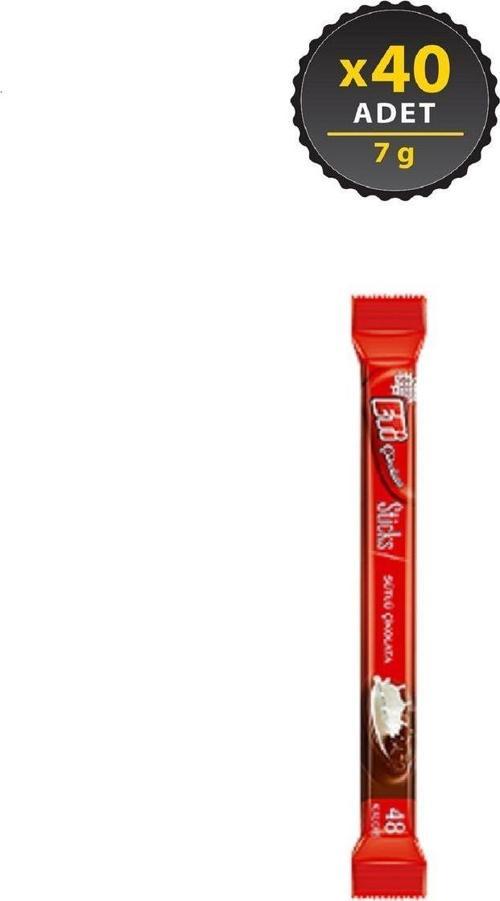 Çikolata Sticks Sütlü Çikolata 7 gr X 40 Adet