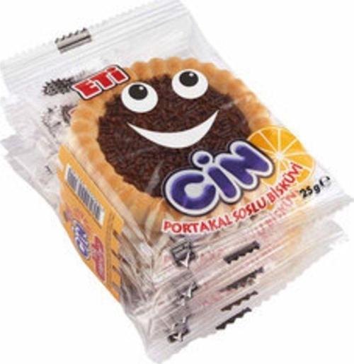 Cin Portakal Soslu Bisküvi 5 X 25 G ( 10 Adet )