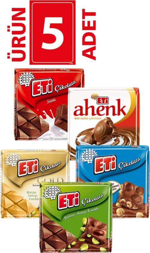 Kare Çikolata Çeşitleri 5 Adet