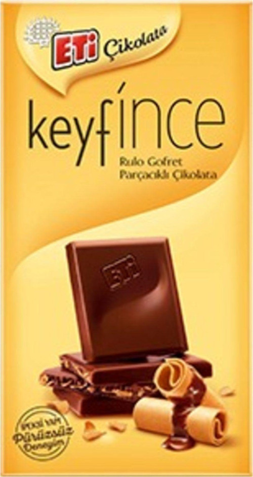 Keyif İnce Rulo Gofret Parçacıklı Çikolata - 27 gr - 12 ad