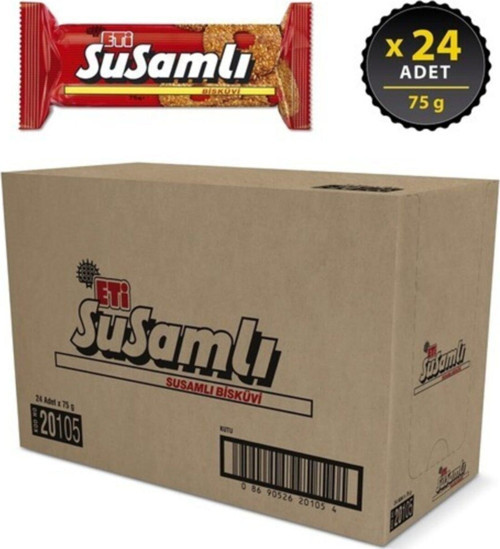 Susamlı Bisküvi 75 X Gr 24 Adet