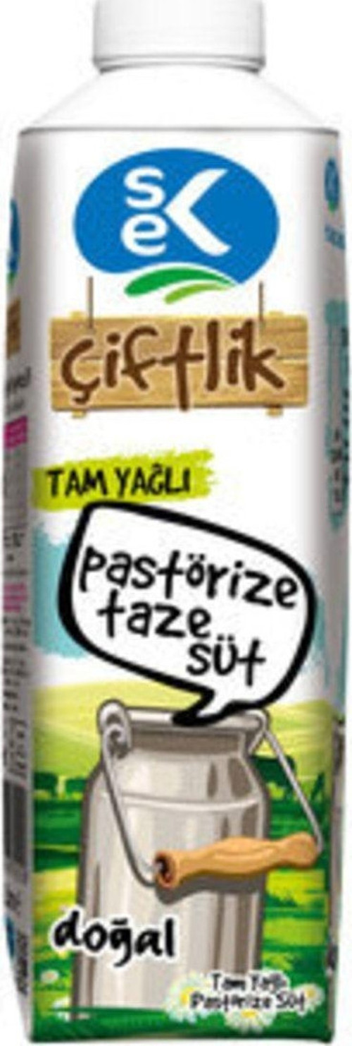 Çiftlik Tam Yağlı Pastörize Günlük Süt 1 lt 2 Adet