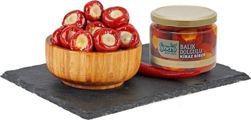 Balık Dolgulu Kiraz Biber 290 gr Cam Kavanoz