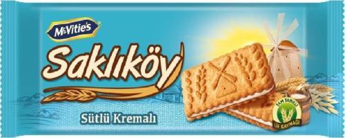 24 Adet Saklıköy Sütlü Kremalı Bisküvi 100 gr