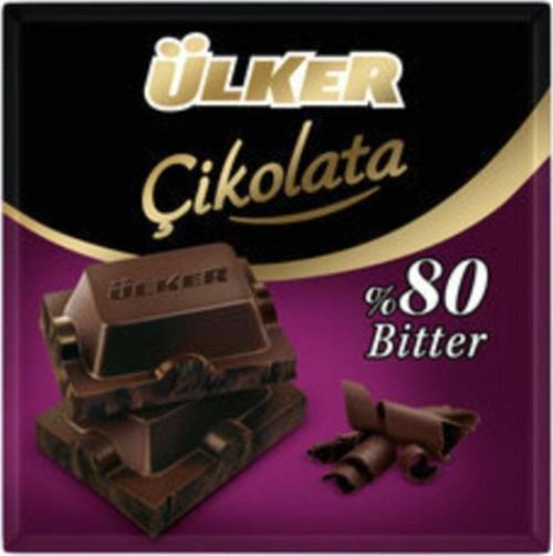 Bitter Kare Çikolata %80 Kakaolu 60 G * 10 Adet
