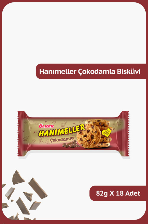 HANIMELLER - Çokodamla Bisküvi - 82 gram - 18 Adet