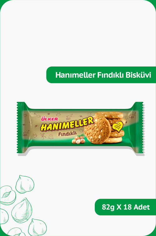 HANIMELLER Fındıklı Bisküvi - 82 gram - 18 Adet