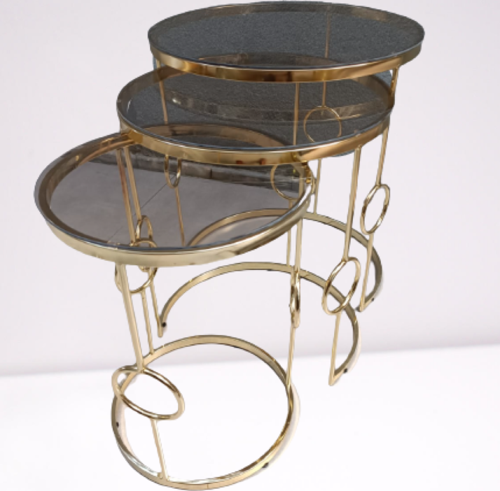 Zigon ZLF 14088 Halkalı model Cam Tabla Metal Gold kaplama kutu sevk El Yapım