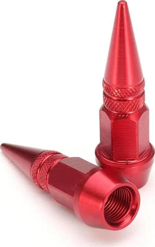 Oto Araba Sibop Kapağı Seti Metal Sivri 4'lü Set Kırmızı 45 Mm
