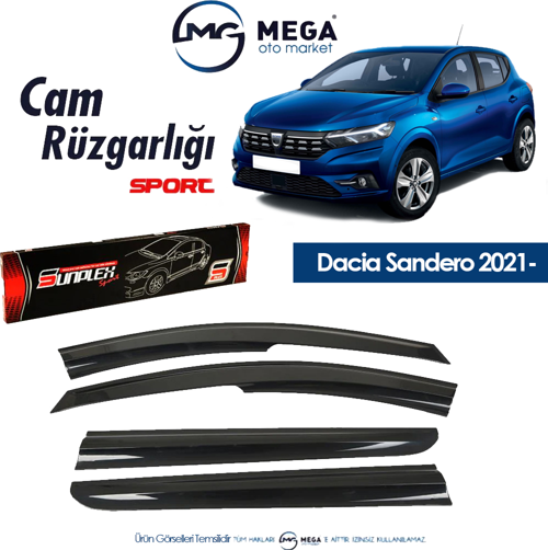 Dacia Sandero Cam Rüzgarlık Mugen Ti̇p Sunplex 2021- Sonrası