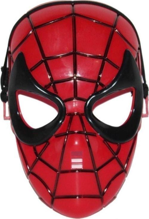 Unisex Çocuk Siyah Kırmızı Örümcek Adam Spiderman Maskesi