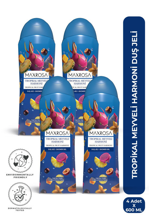 Tropikal Meyveler Duş Jeli 600 ml x 4 Adet