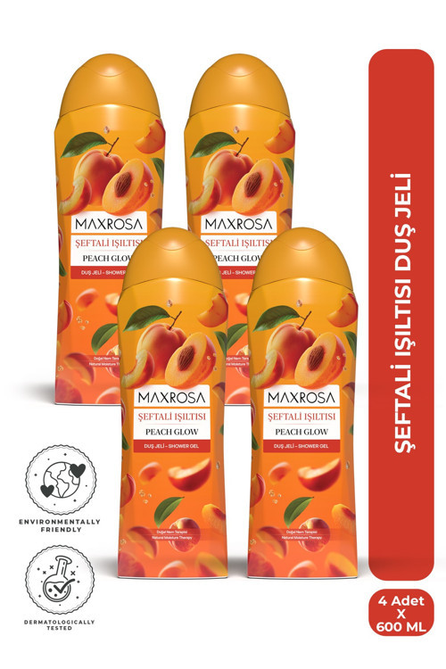 Şeftali Işıltısı Duş Jeli 600 ml x 4 Adet