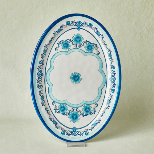 Blue Harmony Melamin Kayık Tabak 35 cm