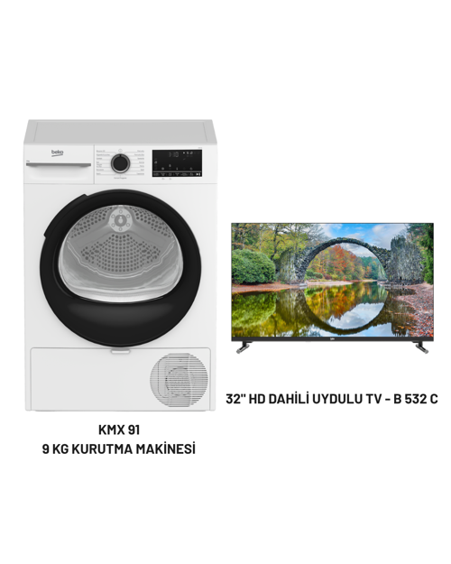 KMX 91 KURUTMA MAKİNASI - 32" HD Dahili Uydulu TV HEDİYE!