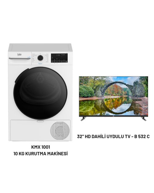 KMX 1001 KURUTMA MAKİNASI - 32" HD Dahili Uydulu TV HEDİYE!