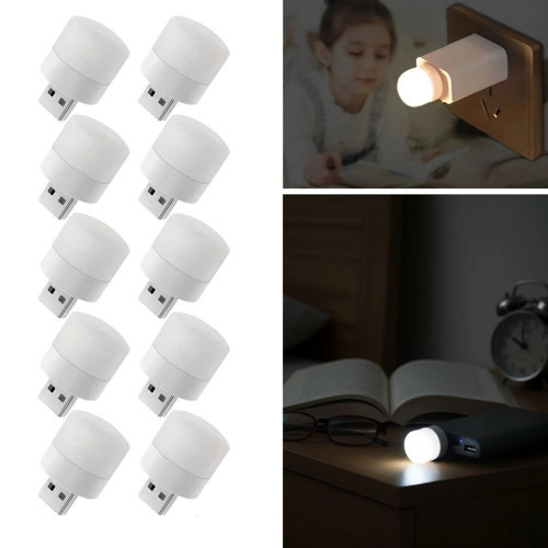® USB Mini Top LED 10’lu Aydınlatma Seti – Sıcak Renkli Gece Lambası, Enerji Tasarruflu Mikro