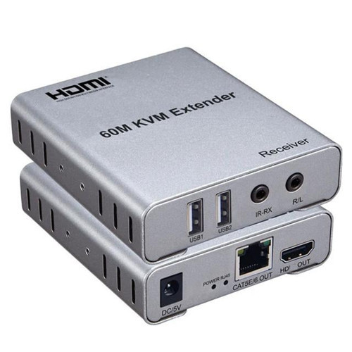 H-608L 4K UHD 60 Metre KVM Switch HDMI Extender CAT5-6 (Uzatıcı)