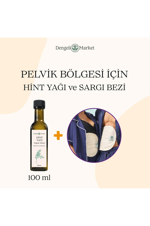 PELVİK Sargı Bezi (Hint yağı Sargı bezi) + 100 ML HİNT YAĞI (HEXANSIZ)