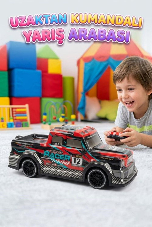 Champion Racer Uzaktan Kumandalı Yarış Arabası 1:16 Ölçek - Işıklı ve Tam Fonksiyonlu