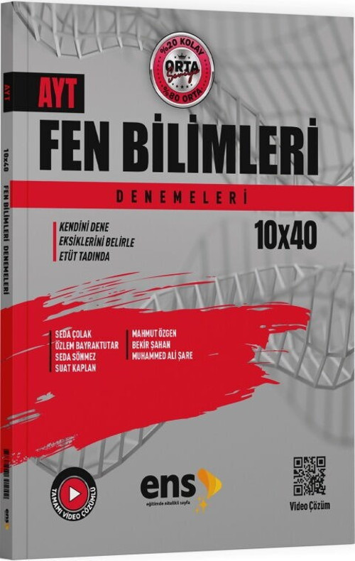 AYT Fen Bilimleri 12 x 40 lı Denemeleri ENS Yayınları