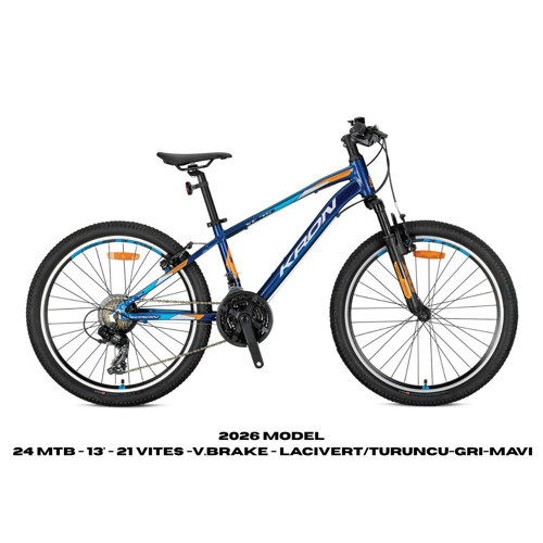 XC 75 - 24 MTB - 13' - 21 Vites -V.Brake - Lacivert/Turuncu-Gri-Mavi
